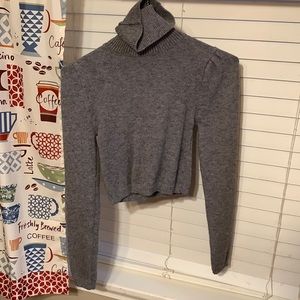 Gray, long sleeve turtleneck